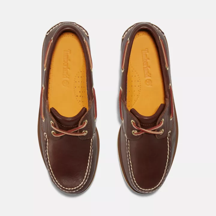 Classic Two-Eye Boat Shoe for Men in Brown