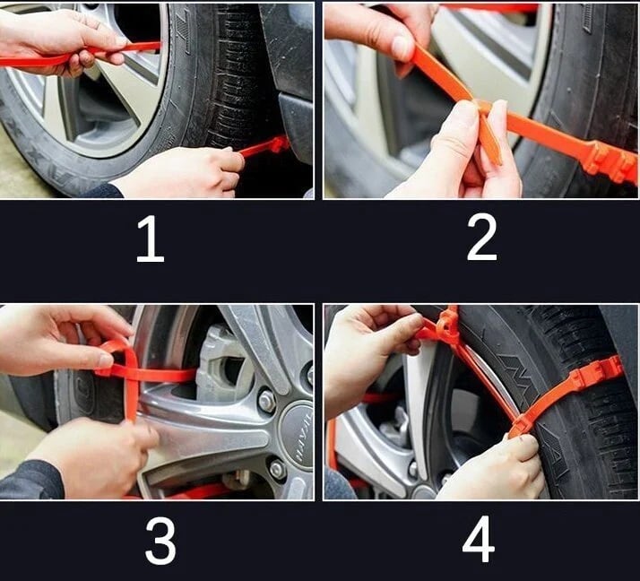 (NEW YEAR SALE) REUSABLE ANTI SNOW CHAINS OF CAR OF