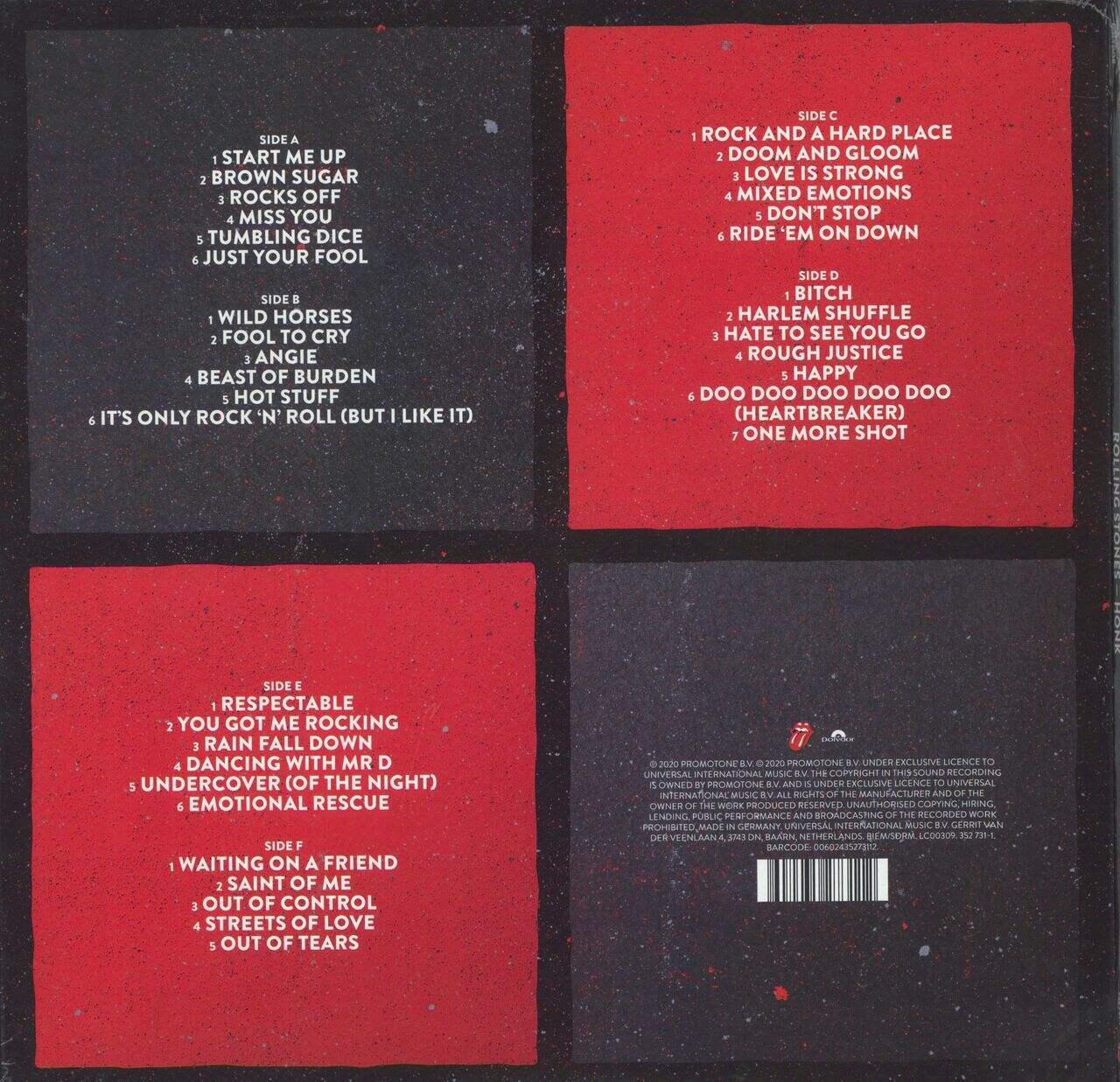 The Rolling Stones Honk - RS No.9 Carnaby Red Vinyl UK 3-LP vinyl set