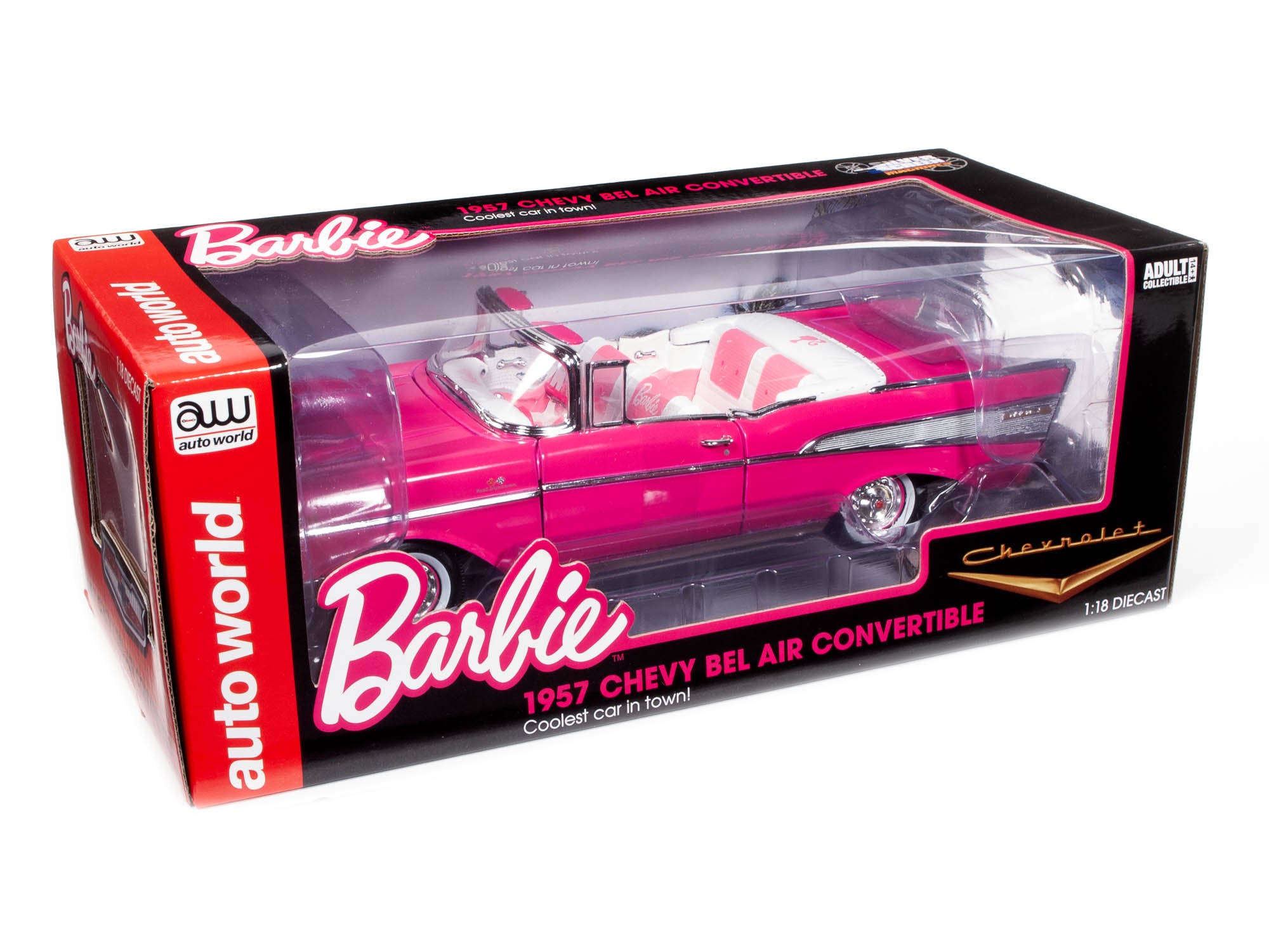 Barbie 1957 Chevy Bel Air Convertible (Pink) 1:18 Scale
