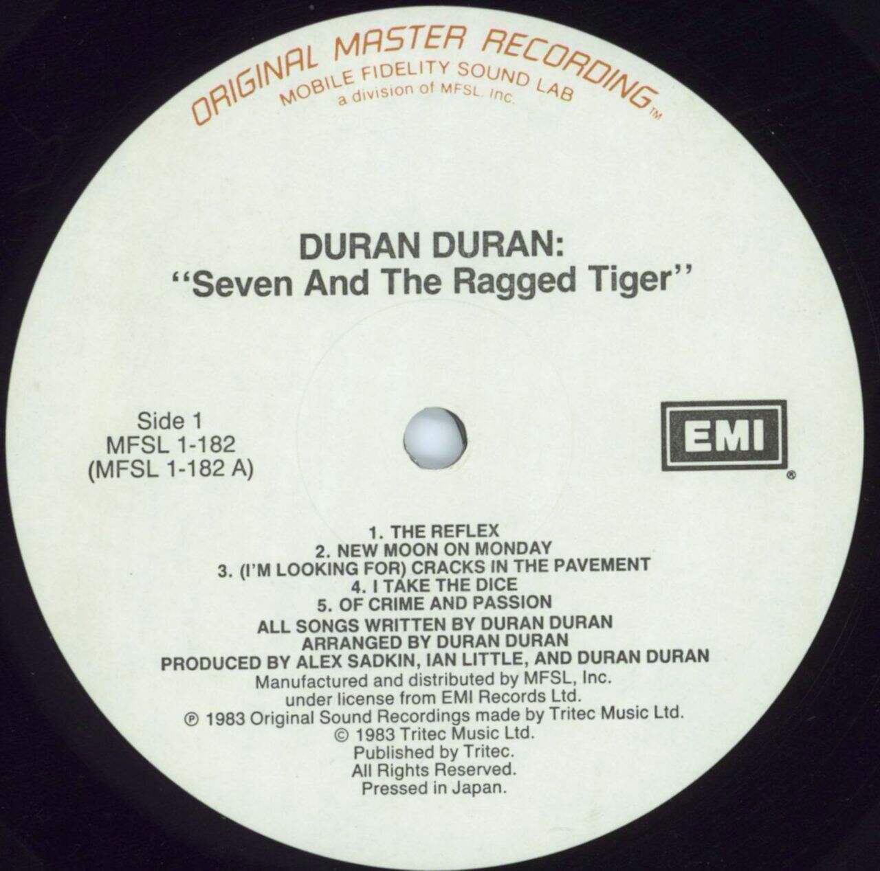 Duran Duran Seven And The Ragged Tiger - EX US Vinyl LP