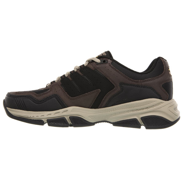 Skechers Men Extra Wide Fit (4E) Shoes - Cross Court TR Brown/Black