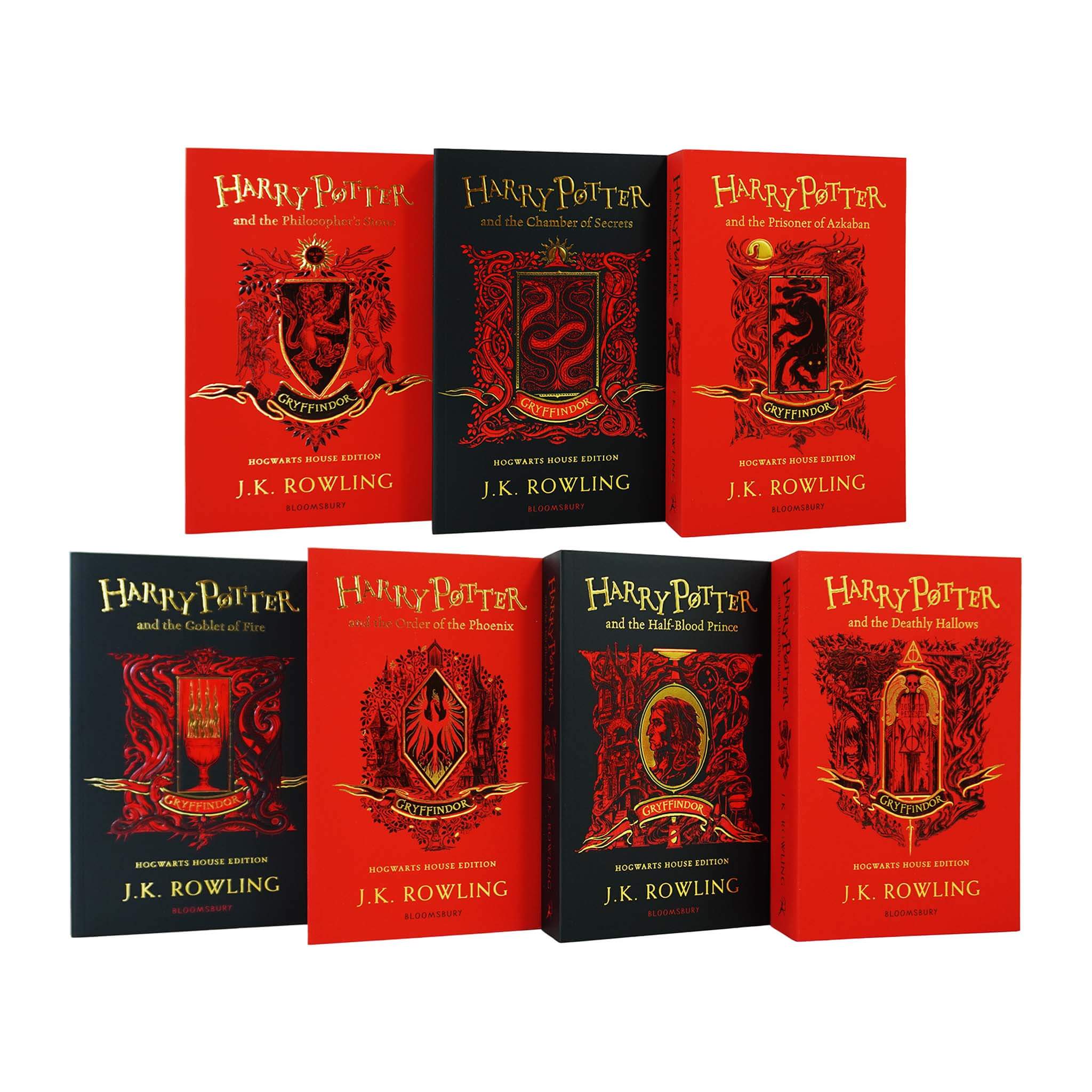 Harry Potter: Hogwarts House Editions - Gryffindor 7 Books Box Set by J.K. Rowling - Ages 9+ - Paperback