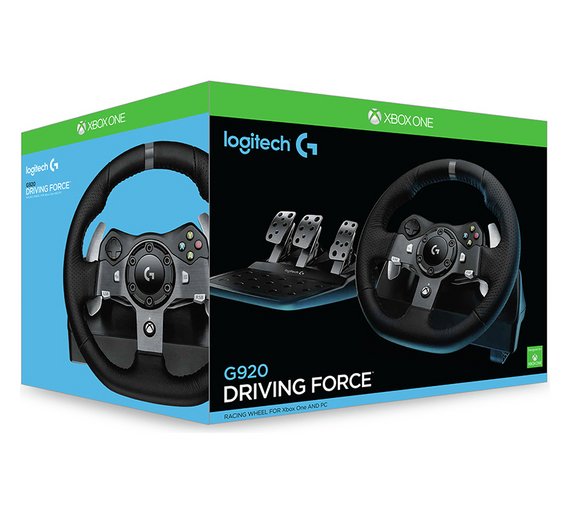 Logitech - Volante de carreras y pedales G920 Driving Force para Xbox Series X|S, Xbox One, PC - Negro