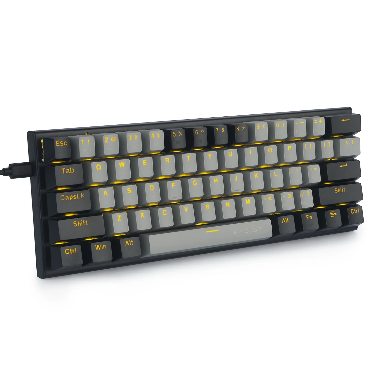 Cheap 61 Keys Mini Wired LED Mechanical Gaming Keyboard For Gamer Laptop  Desktop PC
