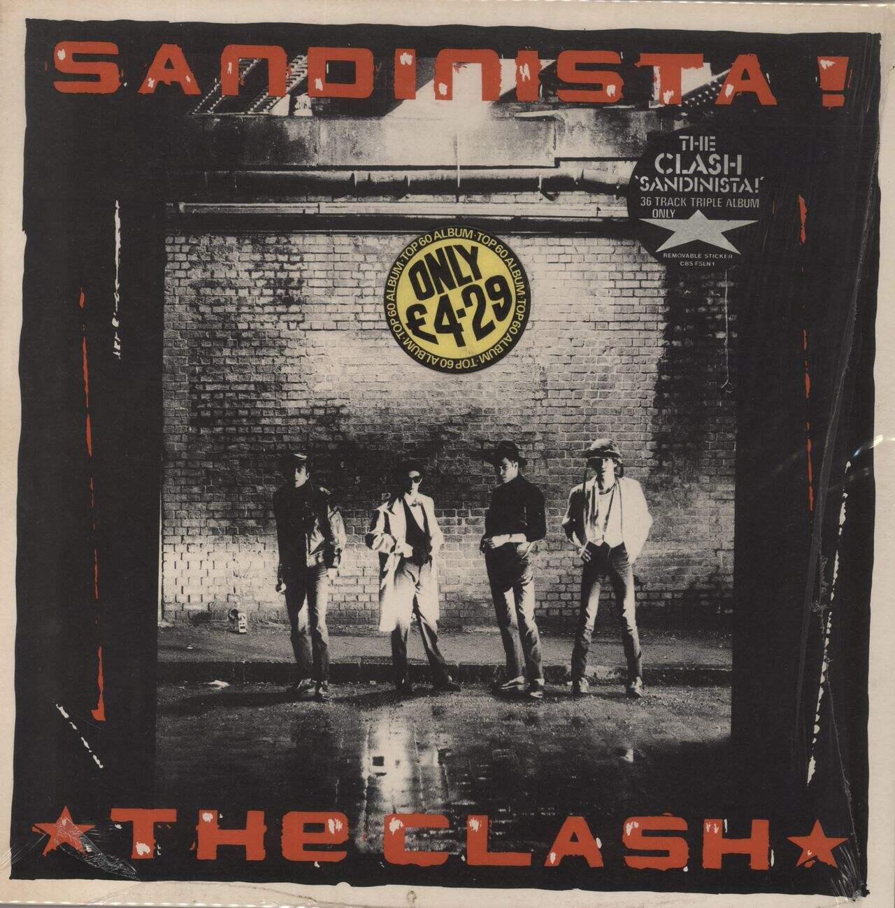 The Clash Sandinista! - 1st + Insert - Stickered - Stickered Shrink UK 3-LP vinyl set