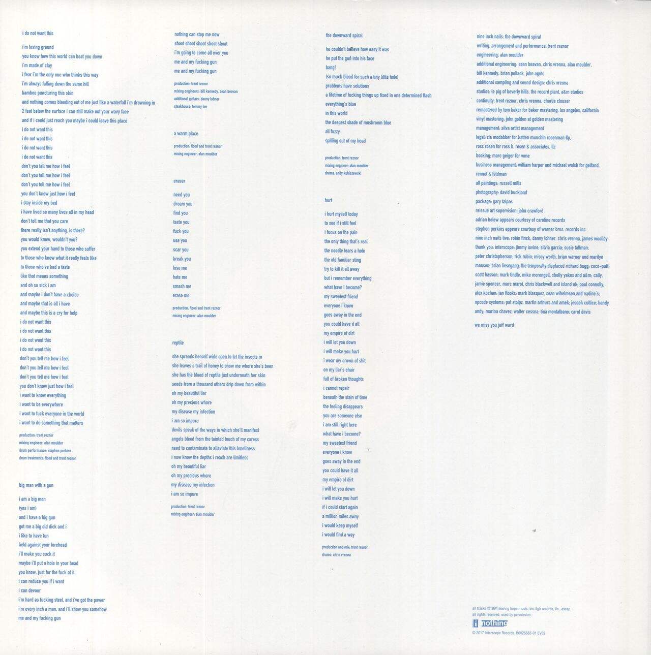 Nine Inch Nails The Downward Spiral - 180g US 2-LP vinyl set