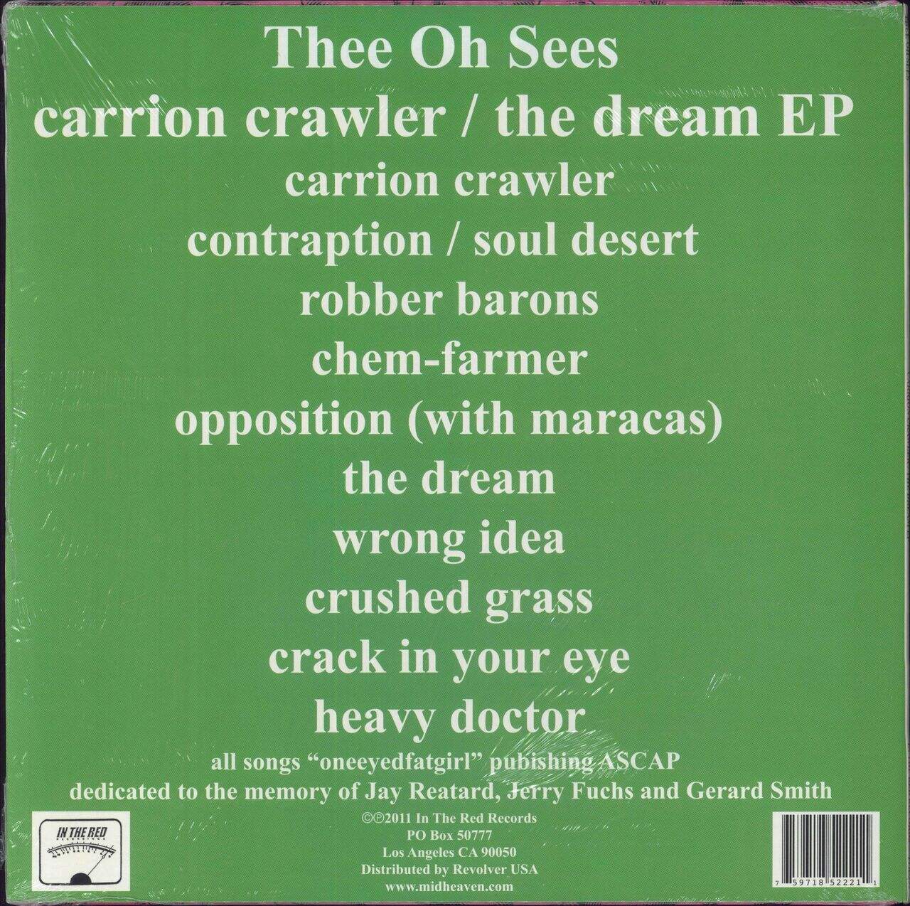 Thee Oh Sees Carrion Crawler / The Dream EP US Vinyl LP