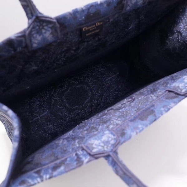 Dior Book Tote Bag In Blue KaleiDiorscopic Canvas