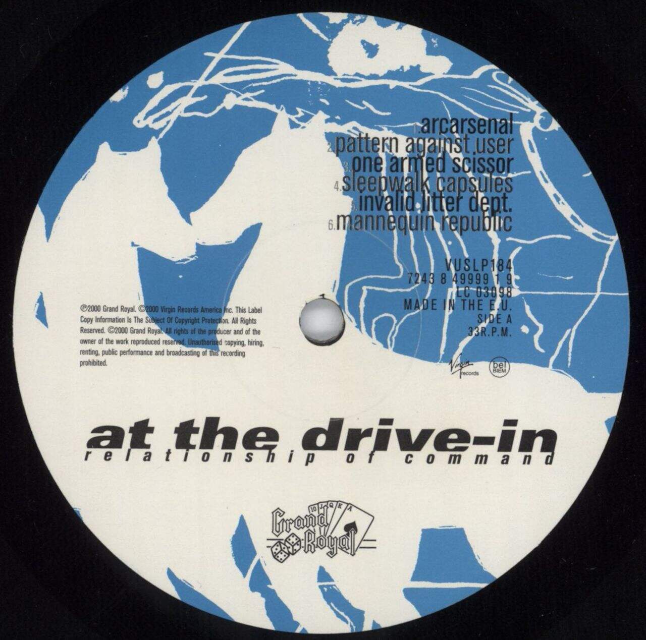 At The Drive-In Relationship Of Command UK Vinyl LP