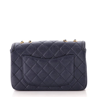 Chanel Filigree Flap Bag Quilted Caviar Small