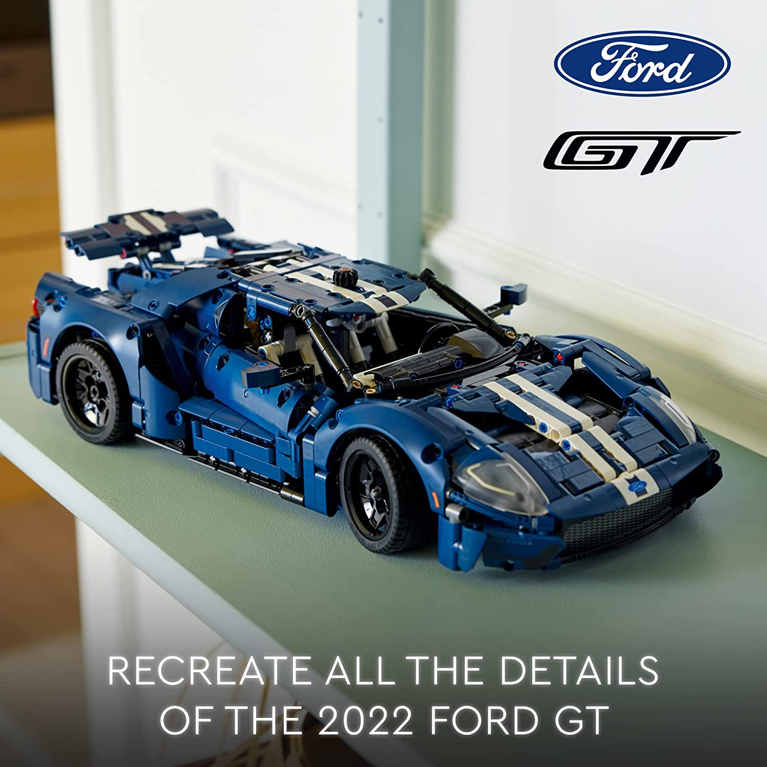 LEGO Technic 2022 Ford GT 42154 Car Model Kit for Adults to Build, 1:12 Scale Supercar