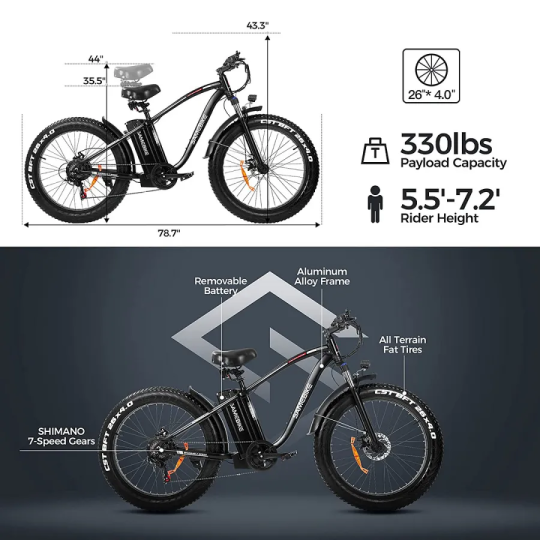 🔥 Venta de liquidación 🔥✨ Bicicletas eléctricas al aire libre 48V/15Ah batería de litio ✨