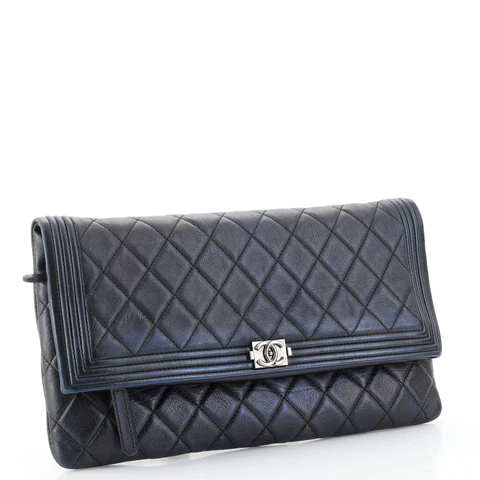 Chanel Boy Beauty CC Clutch Quilted Lambskin