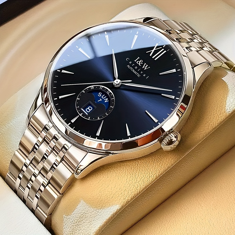 I&W® Klasické automatické mechanické hodinky pre mužov