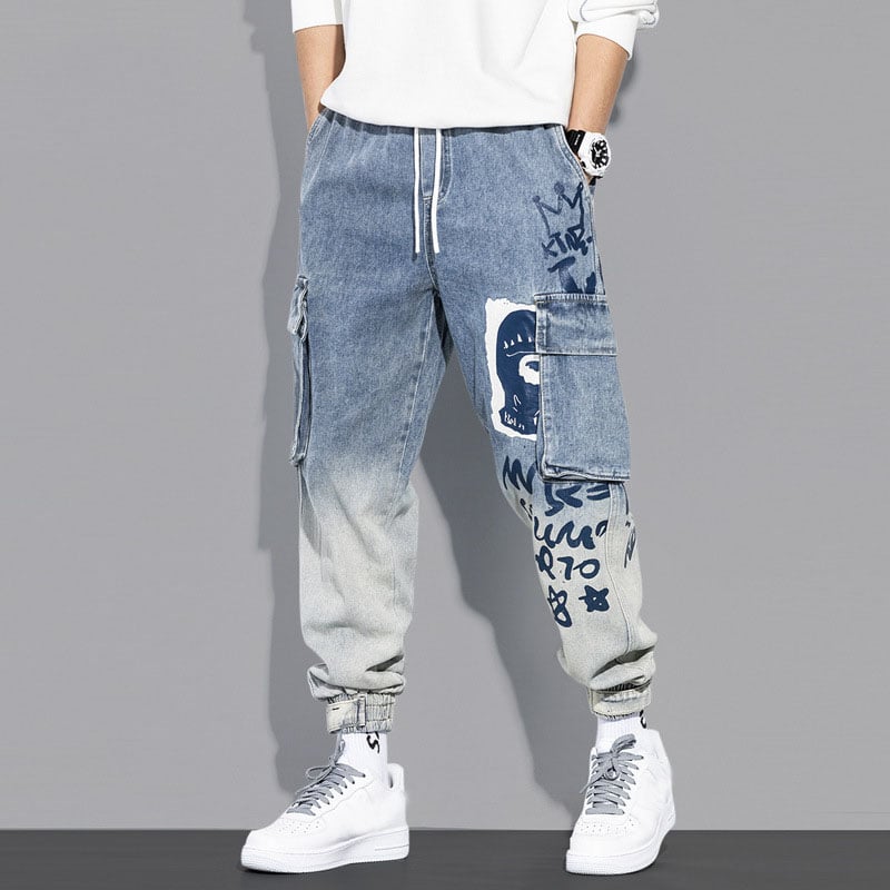 Multiple Pockets Hip-hop Loose Cropped Cargo Pants