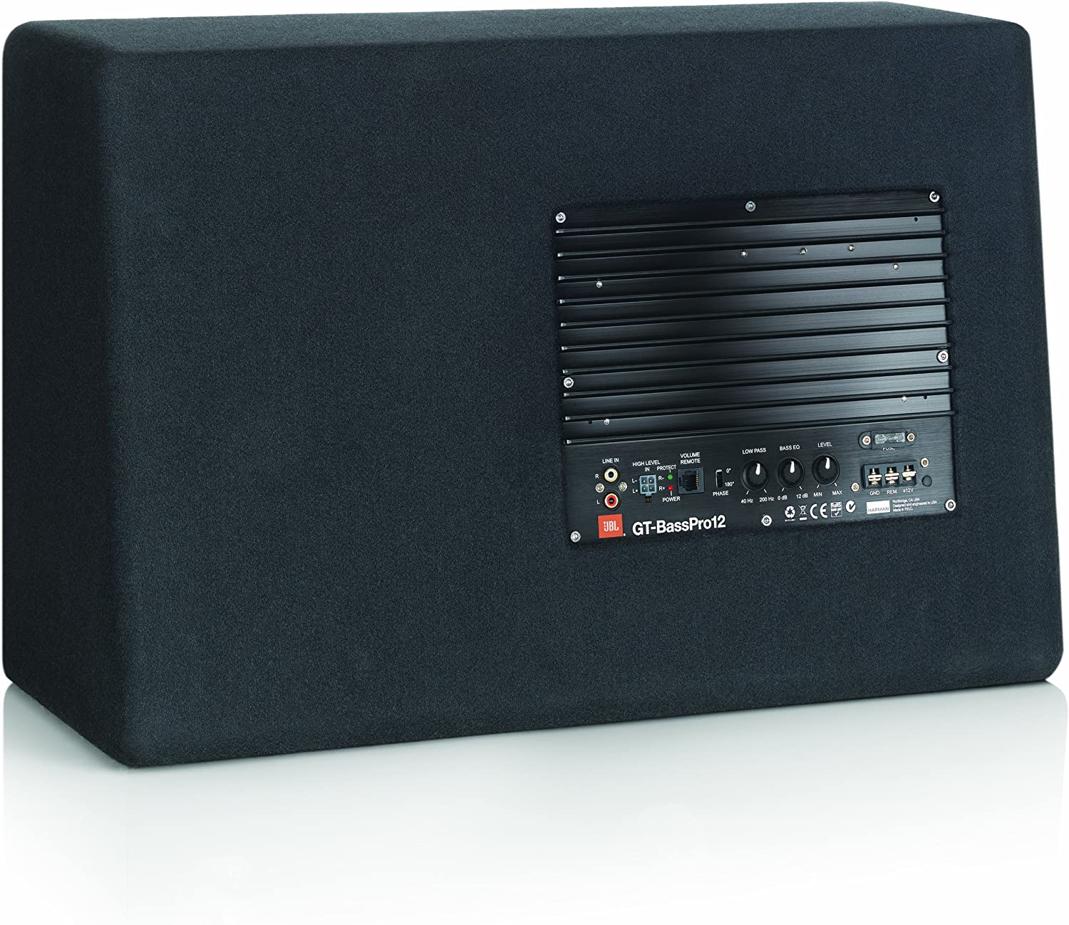 JBL GT-BassPro12 12-Inch (300mm) Car Audio Powered Subwoofer System. black