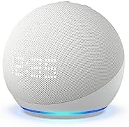 Echo Dot 5.ª (generación, modelo de 2022) con reloj | Bocina inteligente con reloj y Alexa | Blanco