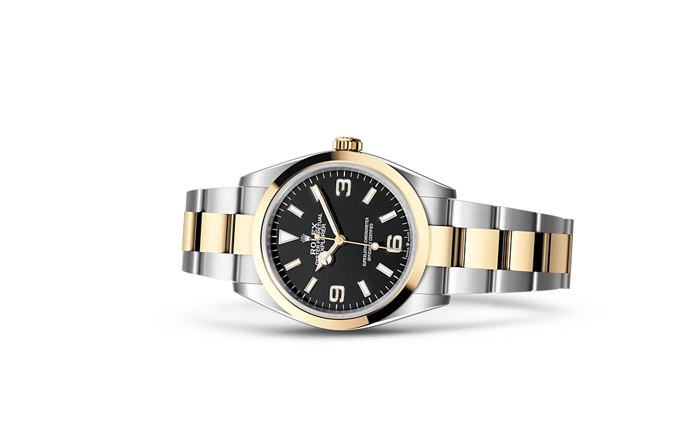 Rolex EXPLORER 36 Oyster, 36 mm, Oystersteel and yellow gold