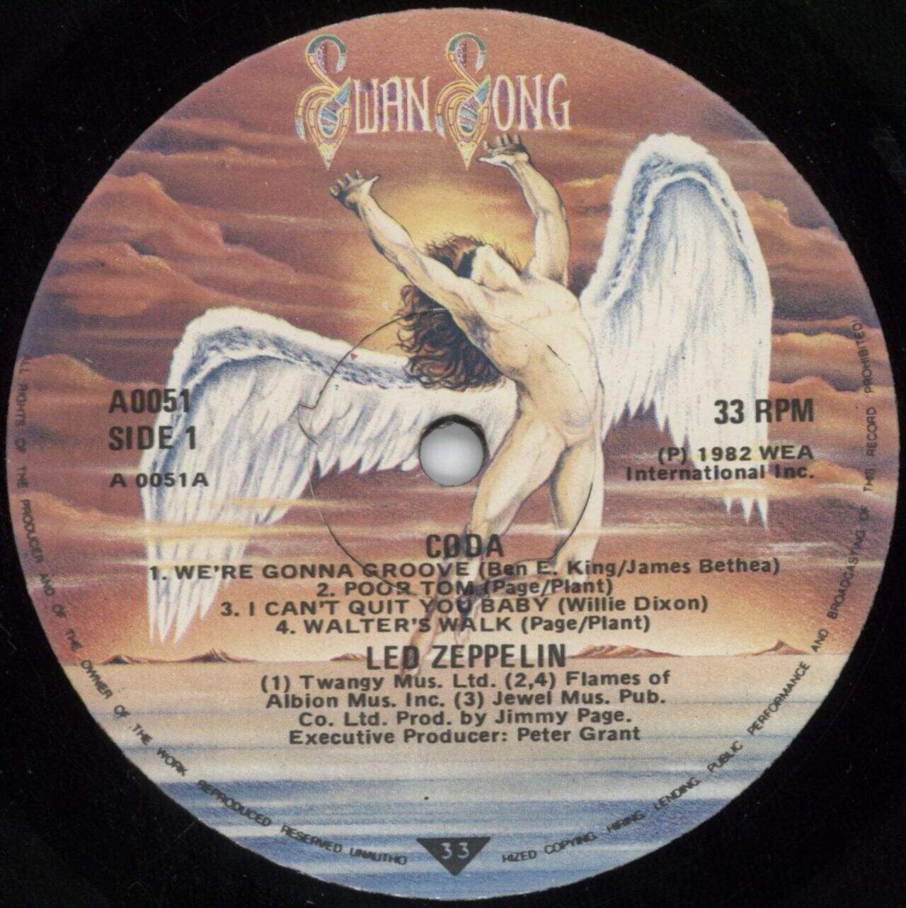 Led Zeppelin Coda - 1st Irish Vinyl LP