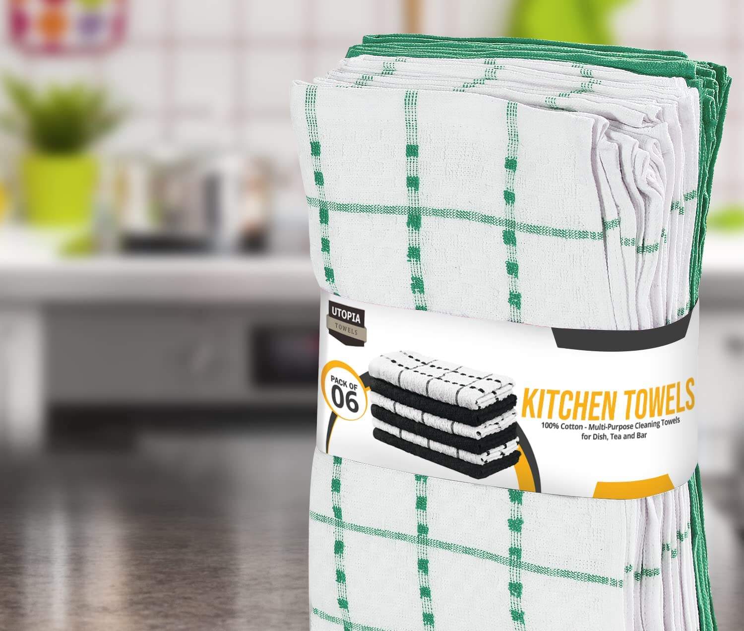 kitchen towels, 100% ring spun cotton