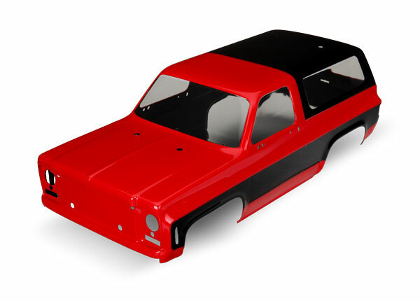 Traxxas 1979 Chevrolet Blazer Carrocería pintada de rojo (Requiere accesorios y calcomanías para la carrocería)