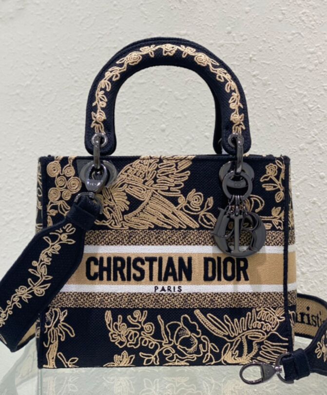 Dior Medium Lady D-Lite Bag Black