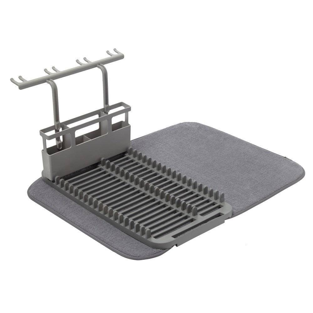 UDry Dish Rack with Drying Mat - Charcoal