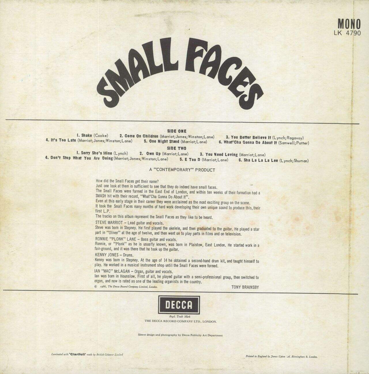 Small Faces Small Faces - 2nd UK Vinyl LP