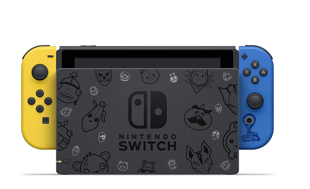 Nintendo Switch-Color azul y amarillo manija