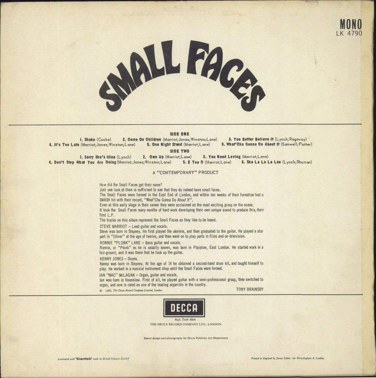 Small Faces Small Faces - 1st (b) - EX UK Vinyl LP