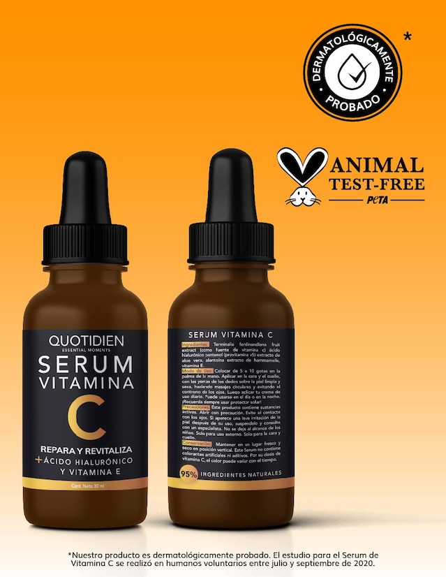 Kit Serum Vitamina C + Suero Acido Hialuronico + Niacinamida Skin Care Hidratante Facial Quotidien