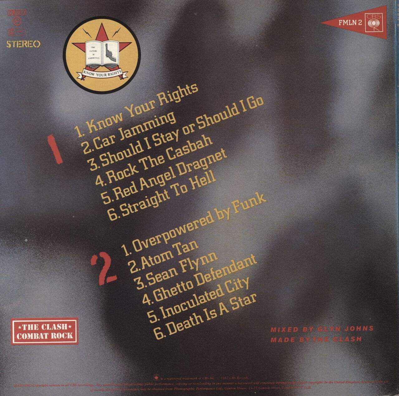 The Clash Combat Rock - Stickered + Rectangular Poster - EX UK Vinyl LP