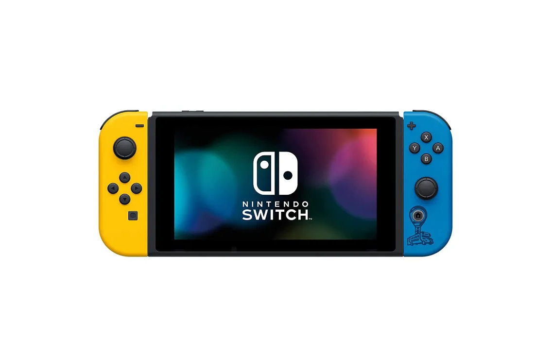 Nintendo Switch-Color azul y amarillo manija