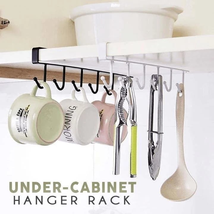 (Summer Hot Sale- 50% OFF) Under-Cabinet Hanger Rack (6 Hooks)- Buy 2 Get Extra 10% OFF