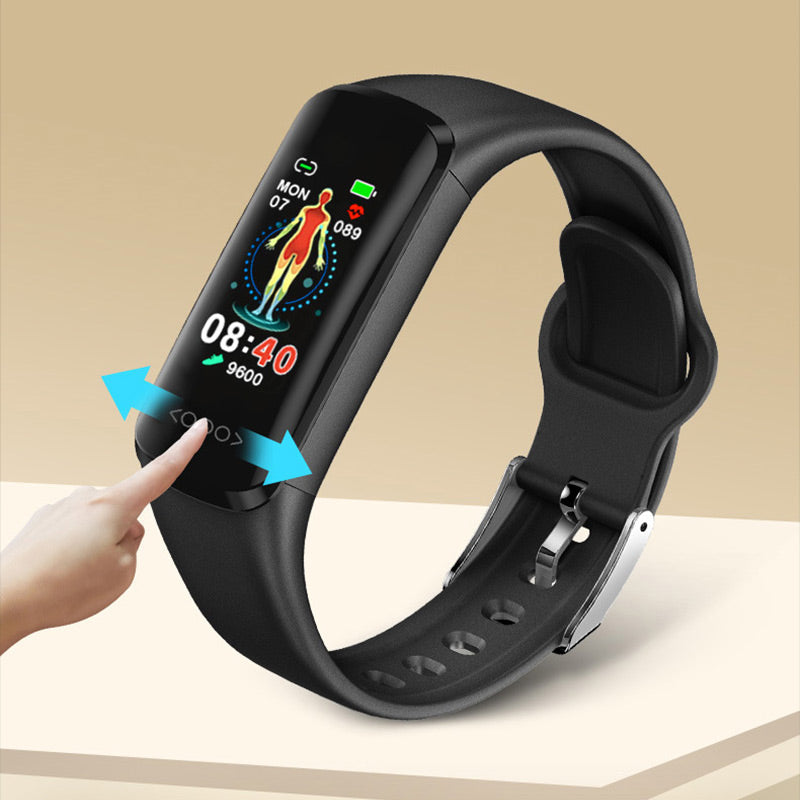 Reloj inteligente Fitness Tracker [Control de la frecuencia cardiaca y la presión arterial durante todo el día