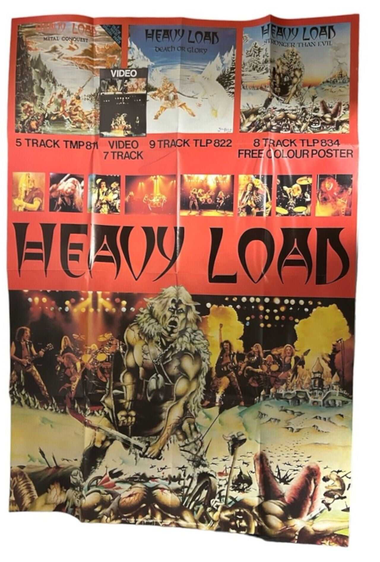 Heavy Load Stronger Than Evil + Poster Swedish Vinyl LP
