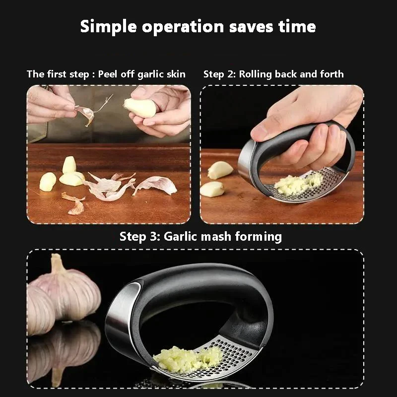 Garlic masher manual pressure garlic clamp household masher mashed garlic artifact kitchen tool Accessories