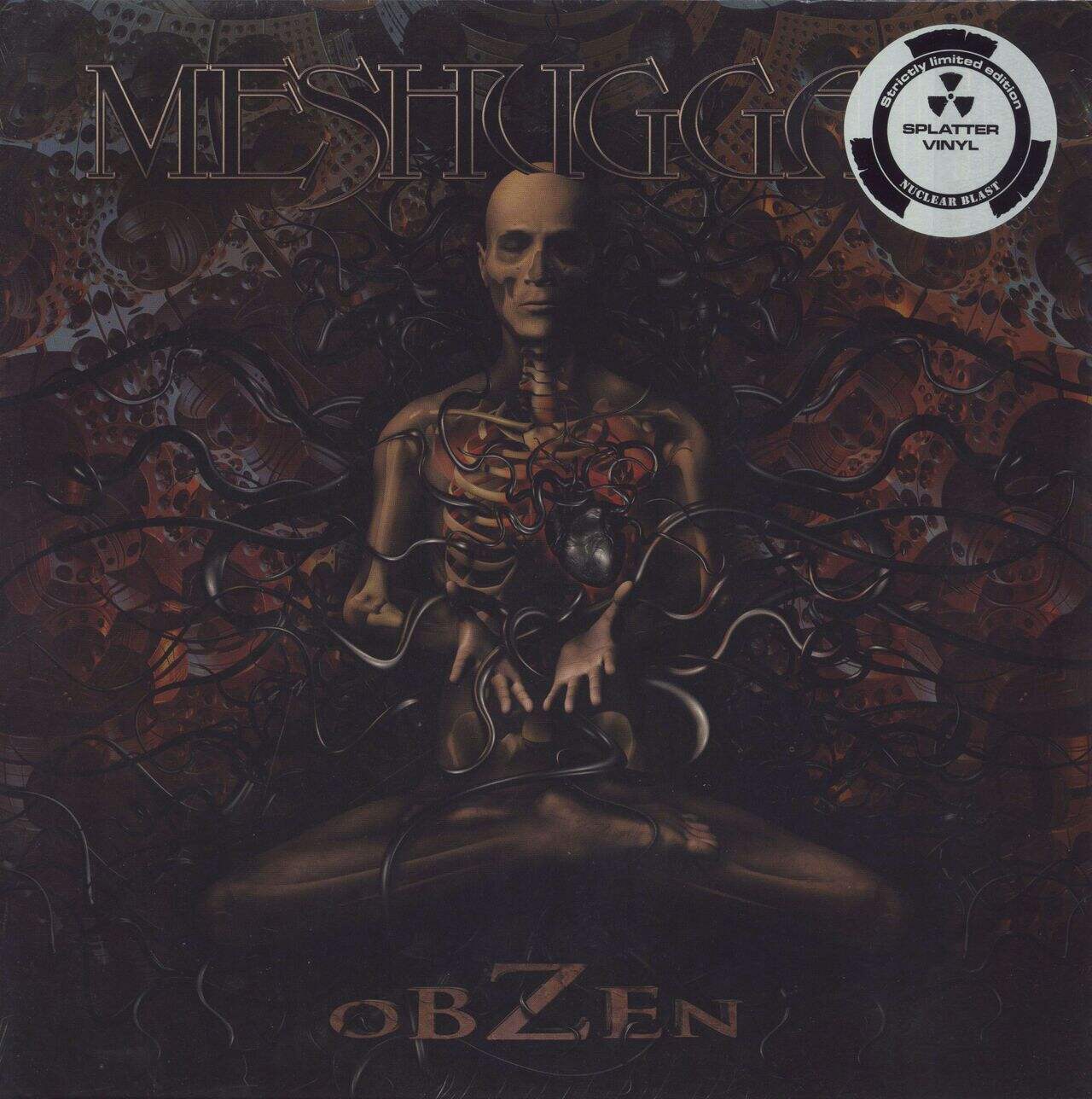 Meshuggah Obzen - Red w/ White Splatter - Reissue - Sealed UK Vinyl LP