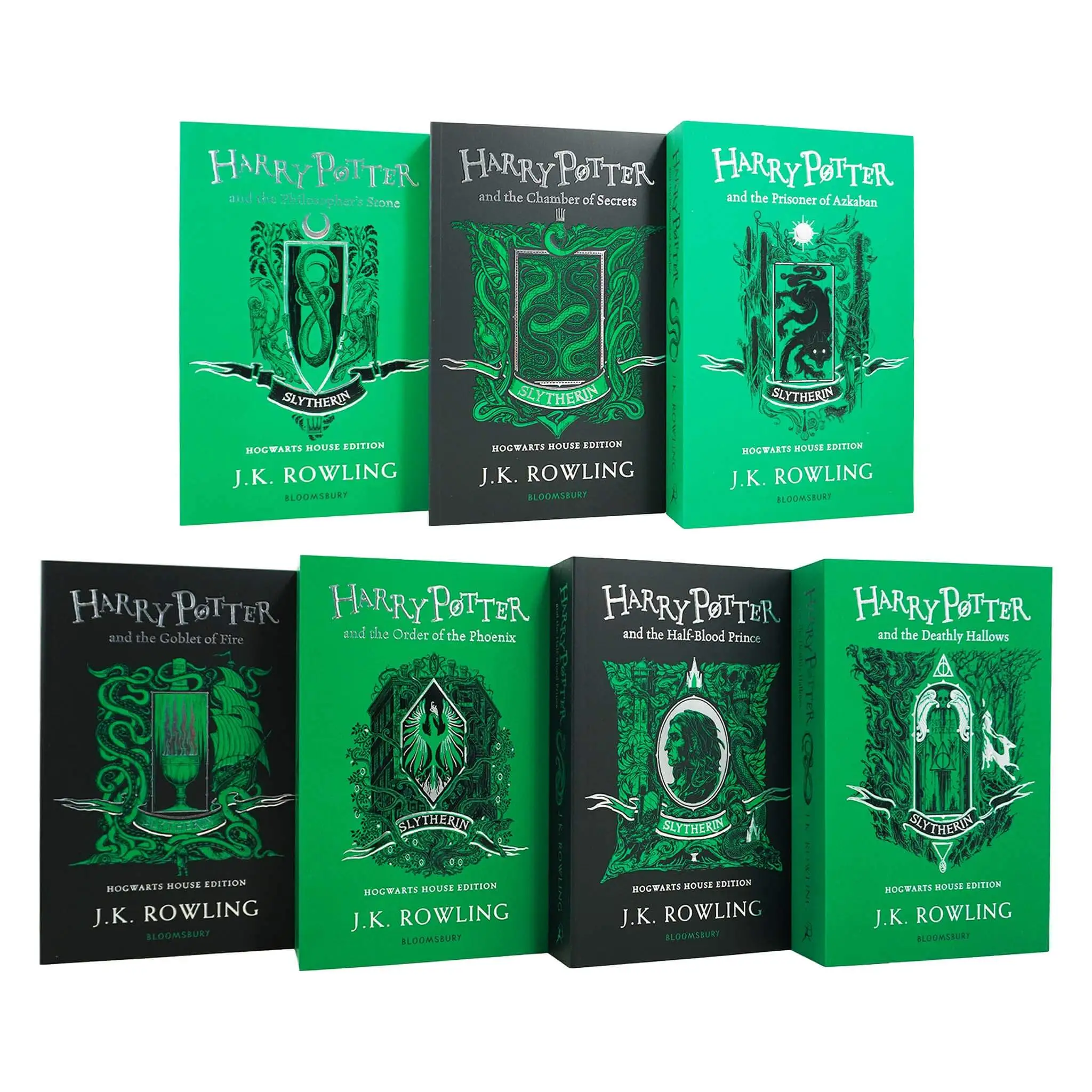 Harry Potter: Hogwarts House Editions - Slytherin 7 Books Box Set by J.K. Rowling - Ages 9+ - Paperback 1