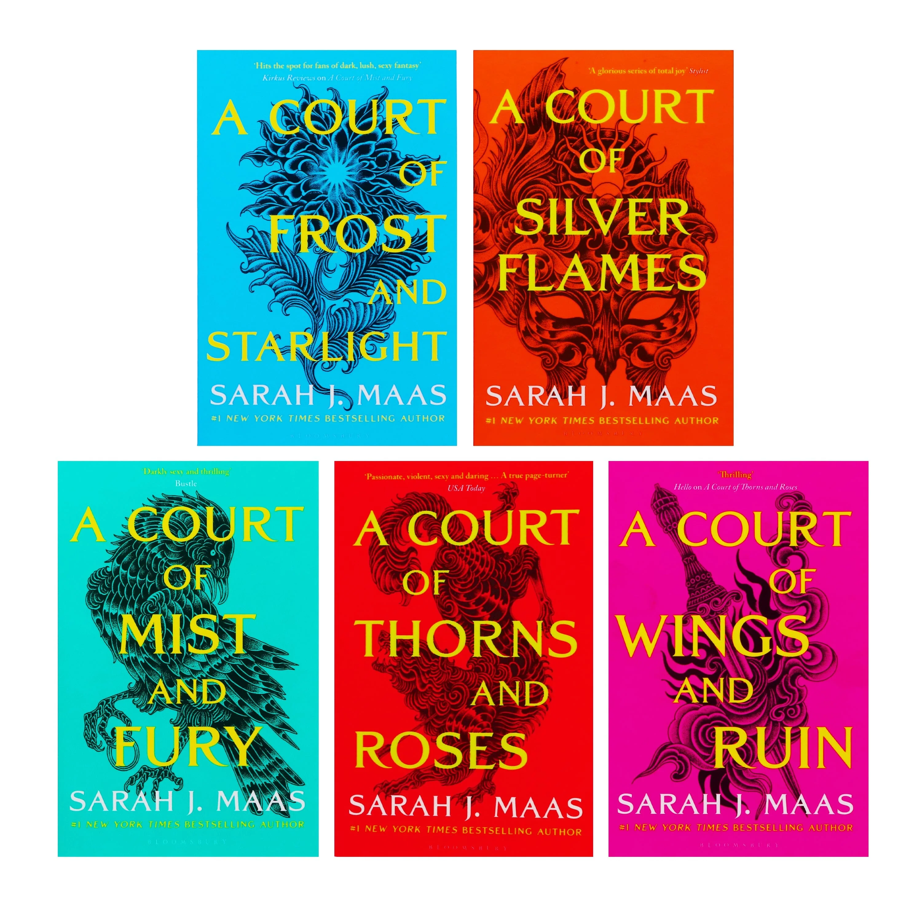 A Court of Thorns and Roses Series by Sarah J. Maas 5 Books Box Set - Fiction - Paperback