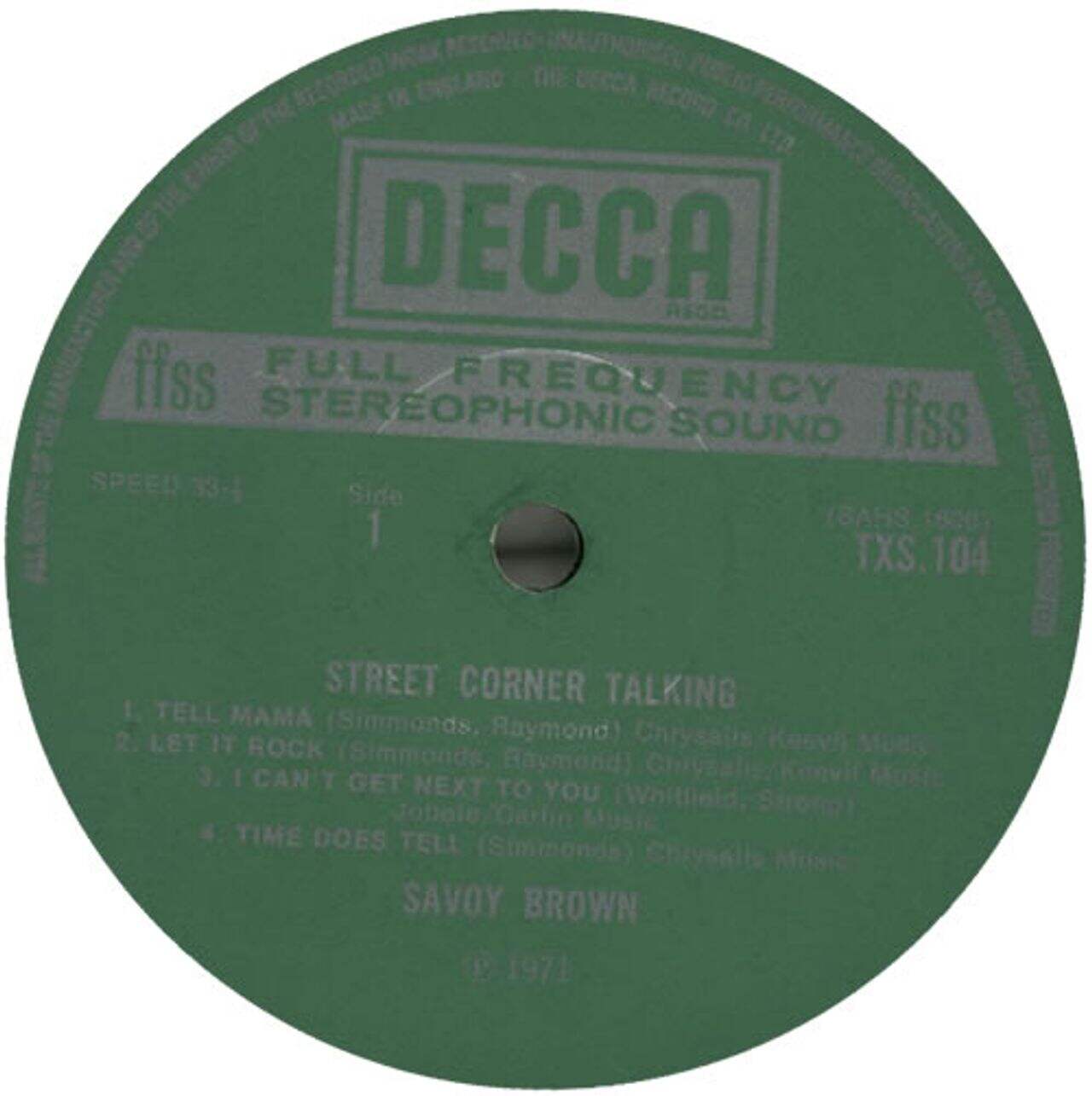 Savoy Brown Street Corner Talking UK Vinyl LP