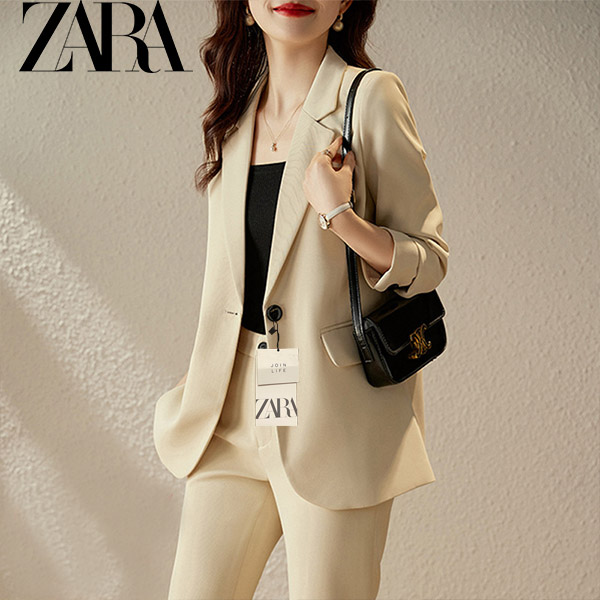 ZARA® 2024 Blazer casual de moda de primavera y verano para mujer.