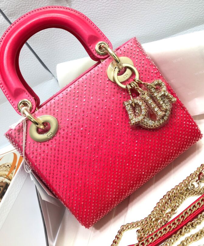 Dior Mini Lady Dior Bag Peachblow
