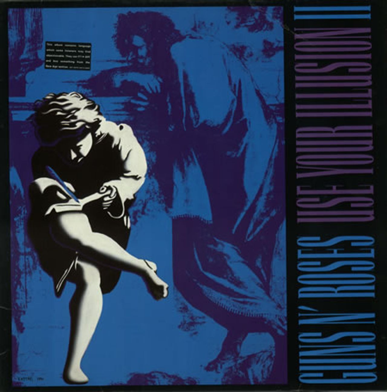 Guns N Roses Use Your Illusion I & II - Stickered UK 4-LP vinyl set
